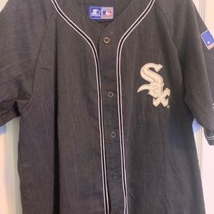 Vintage 90s Chicago White Sox Starter Jersey Grey Button-Up Size L